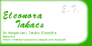 eleonora takacs business card