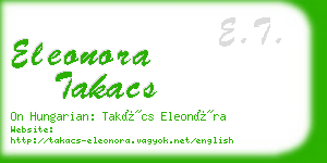 eleonora takacs business card